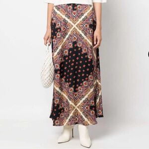 Ba&sh julia graphic print skirt